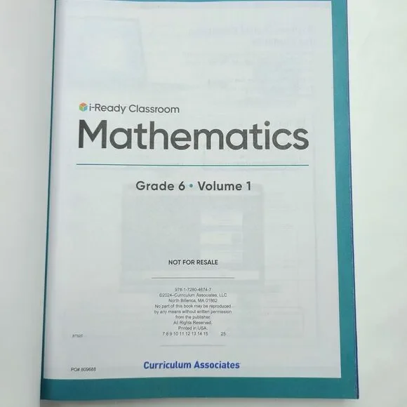 i-Ready Classroom Mathematics Grade 6 Volume 1 & 2 Student Workbooks Homeschool - Picture 3 of 9
